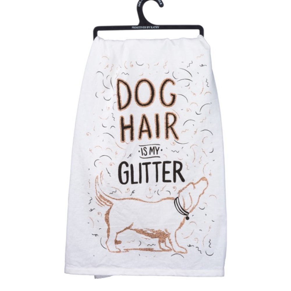 NWT Dog primitives by Kathy tea towel